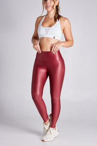 Leggings Metalizado vinotinto